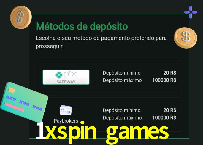 O cassino 1xspin games oferece uma grande variedade de métodos de pagamento